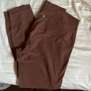 lululemon Aligned Ribbed Brown Leggings